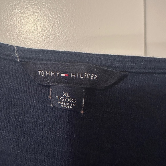 Tommy Hilfiger A-Line Dress Navy Blue White Stripe Sleeveless Size Extra Large - Picture 9 of 10